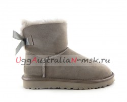 UGG MINI BAILEY BOW II METALLIC GREY VIOLET