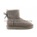 UGG MINI BAILEY BOW II METALLIC GREY VIOLET