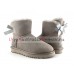 UGG MINI BAILEY BOW II METALLIC GREY VIOLET