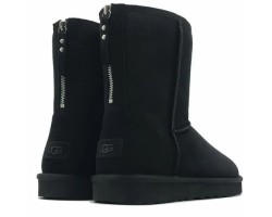  UGG MENS CLASSIC SHORT ZIP II BLACK