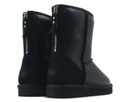  UGG MENS CLASSIC CHORT ZIP METALLIC BLACK