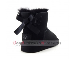 UGG KIDS MINI BAILEY BOW II BLACK