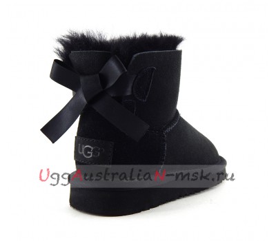 UGG KIDS MINI BAILEY BOW II BLACK