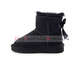 UGG KIDS MINI BAILEY BOW II BLACK