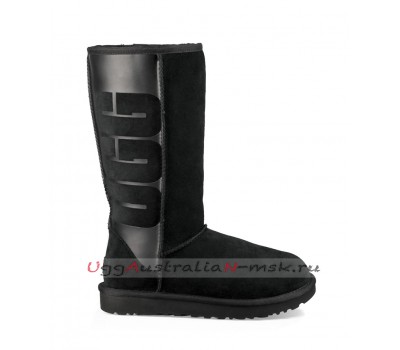 UGG CLASSIC TALL RUBBER BOOT BLACK