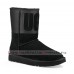 UGG CLASSIC SHORT RUBBER BOOT BLACK