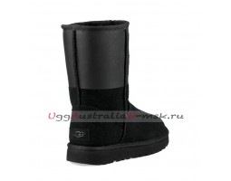 UGG CLASSIC SHORT RUBBER BOOT BLACK