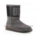 UGG CLASSIC SHORT RUBBER BOOT GREY / BLACK