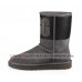 UGG CLASSIC SHORT RUBBER BOOT GREY / BLACK