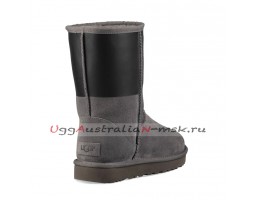 UGG CLASSIC SHORT RUBBER BOOT GREY / BLACK