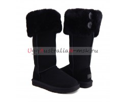 UGG BOOTS OVER THE KNEE BAILEY BUTTON II BLACK