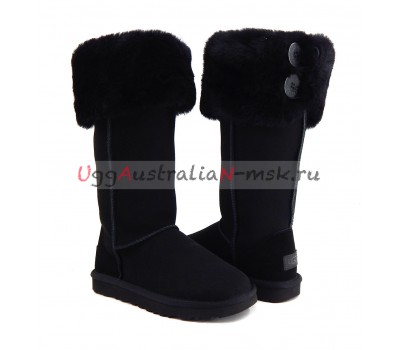 UGG BOOTS OVER THE KNEE BAILEY BUTTON II BLACK