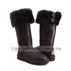 UGG BOOTS OVER THE KNEE BAILEY BUTTON II BOMBER CHOCOLATE