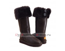 UGG BOOTS OVER THE KNEE BAILEY BUTTON II BOMBER CHOCOLATE