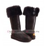 UGG BOOTS OVER THE KNEE BAILEY BUTTON II BOMBER CHOCOLATE