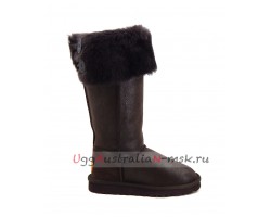 UGG BOOTS OVER THE KNEE BAILEY BUTTON II BOMBER CHOCOLATE