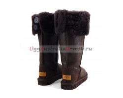 UGG BOOTS OVER THE KNEE BAILEY BUTTON II BOMBER CHOCOLATE