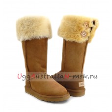 UGG BOOTS OVER THE KNEE BAILEY BUTTON II CHESTNUT