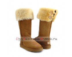 UGG BOOTS OVER THE KNEE BAILEY BUTTON II CHESTNUT