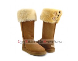 UGG BOOTS OVER THE KNEE BAILEY BUTTON II CHESTNUT