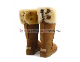 UGG BOOTS OVER THE KNEE BAILEY BUTTON II CHESTNUT