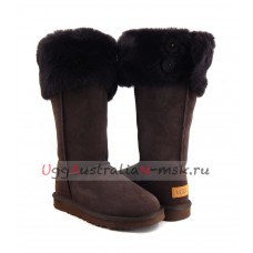 UGG BOOTS OVER THE KNEE BAILEY BUTTON II CHOCOLATE