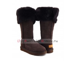 UGG BOOTS OVER THE KNEE BAILEY BUTTON II CHOCOLATE