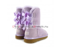 UGG BAILEY BOW II METALLIC LAVENDER FOG