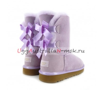 UGG BAILEY BOW II METALLIC LAVENDER FOG