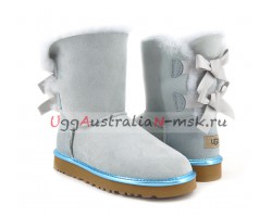 UGG BAILEY BOW II METALLIC SKY BLUE