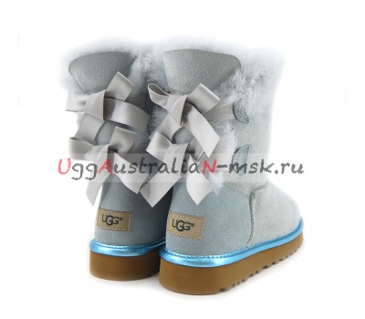 UGG BAILEY BOW II METALLIC SKY BLUE