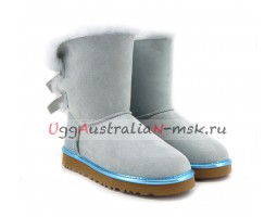 UGG BAILEY BOW II METALLIC SKY BLUE