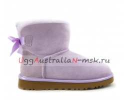 UGG MINI BAILEY BOW II METALLIC LAVENDER FOG