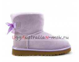 UGG MINI BAILEY BOW II METALLIC LAVENDER FOG