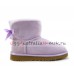 UGG MINI BAILEY BOW II METALLIC LAVENDER FOG