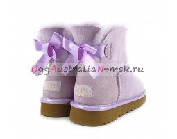 UGG MINI BAILEY BOW II METALLIC LAVENDER FOG