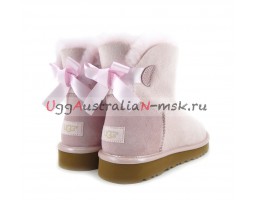 UGG MINI BAILEY BOW II METALLIC SEASHE PINK