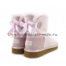 UGG MINI BAILEY BOW II METALLIC SEASHE PINK