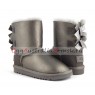 UGG KIDS TODDLERS BAILEY BOW II METALLIC PEWTER