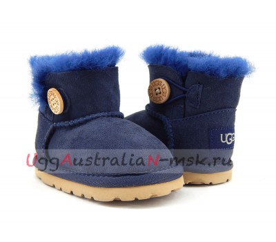 UGG FOR BABIES BAILEY BUTTON NAVY