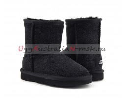 UGG KIDS CLASSIC STARDUST BLACK