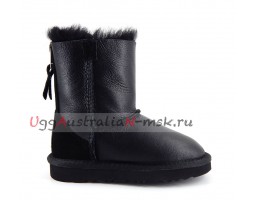 UGG KIDS ONE ZIP METALLIC BLACK