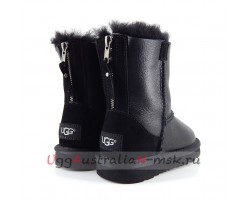 UGG KIDS ONE ZIP METALLIC BLACK