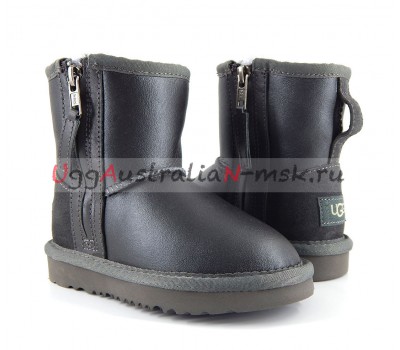 UGG KIDS ONE ZIP METALLIC GREY