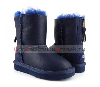 UGG KIDS ONE ZIP METALLIC NAVY