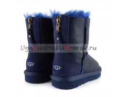 UGG KIDS ONE ZIP METALLIC NAVY