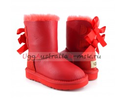 UGG KIDS TODDLERS BAILEY BOW METALLIC RED