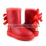 UGG KIDS TODDLERS BAILEY BOW METALLIC RED