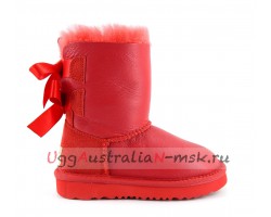 UGG KIDS TODDLERS BAILEY BOW METALLIC RED