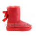 UGG KIDS TODDLERS BAILEY BOW METALLIC RED
